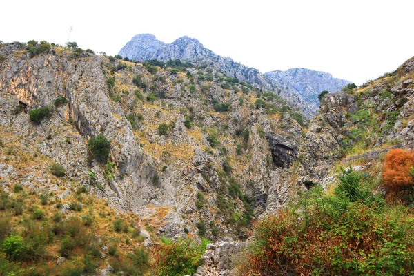 Natursköna Berg Molnig Dag Montenegro — Stockfoto