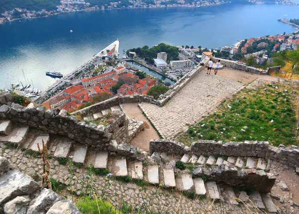 Vista Panorámica Bahía Kotor Montenegro —  Fotos de Stock