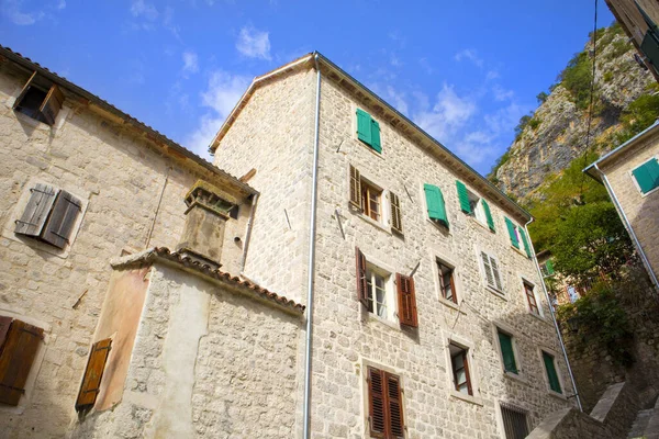 Casas Históricas Casco Antiguo Kotor Montenegro — Foto de Stock