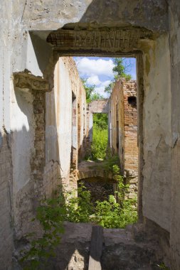 Nemishajeve 'deki Von Der Osten Sarayı kalıntıları (Mirotskoe), Kyiv bölgesi, Ukrayna