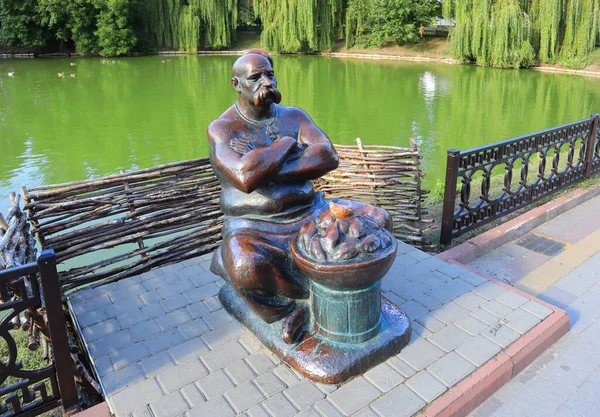 Pot Bellied Patsyuk Literární Osobnosti Nicolaye Gogola Mirgorodu Ukrajina — Stock fotografie
