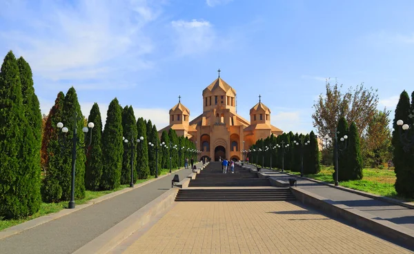 Kathedraal Van Sint Gregorius Verlichte Jerevan Armenië — Stockfoto