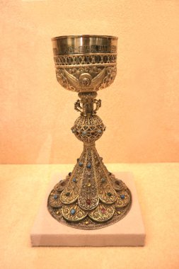 Echmiadzin (Vagharshapat), Ermenistan - 15 Ekim 2021. Vagharshapat 'taki Kutsal Etchmiadzin Hazinesi