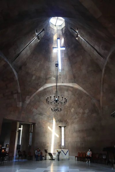 Εσωτερικό Της Εκκλησίας Στη Μονή Echmiadzin Στο Vagharshapat Αρμενία — Φωτογραφία Αρχείου