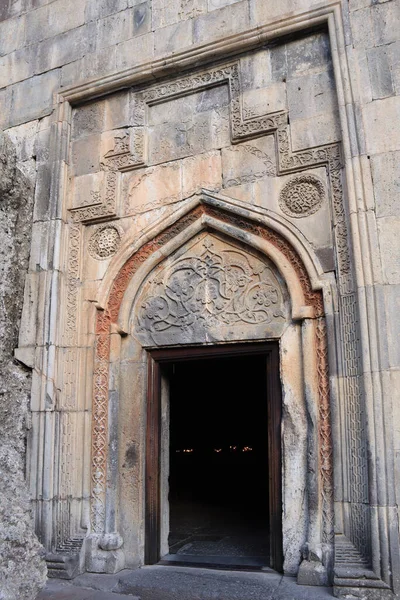 Входная Дверь Монастыря Гегард Армении — стоковое фото