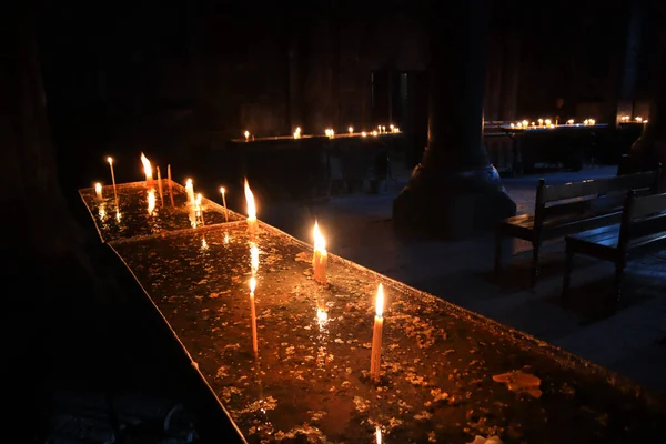 Candles Hurch Armenia — Stock Photo, Image