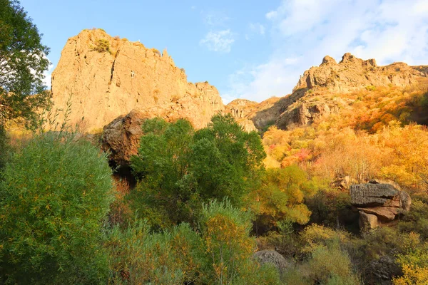 Paisaje Otoñal Cerca Del Monasterio Geghard Armenia — Foto de Stock