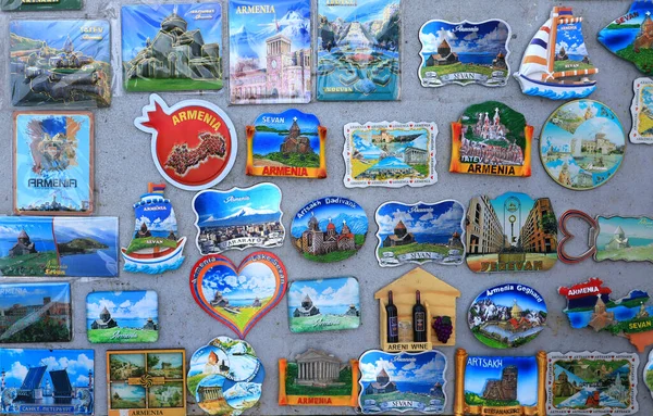 Сувенирные Магниты Продажу Армении — стоковое фото