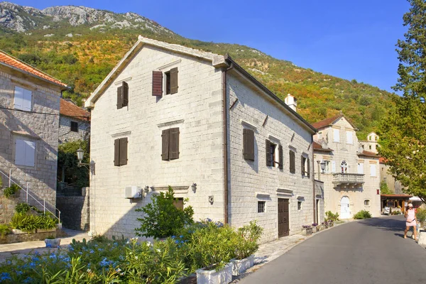 Old Historical Buildings Sunny Day Perast Montenegro — Stock Photo, Image