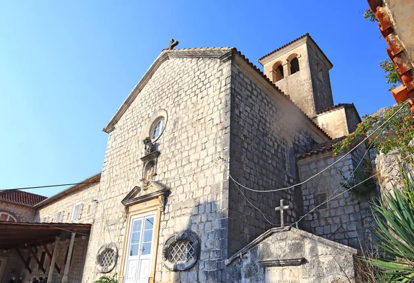 Kościół Katolicki Perast Czarnogórze — Zdjęcie stockowe