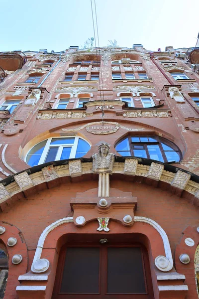 Krásná Budova Ulici Architekta Gorodetského Kyjevě Ukrajina — Stock fotografie