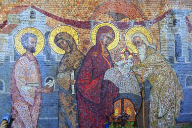 Karadağ 'daki Ostrog Manastırı Mozaikleri 