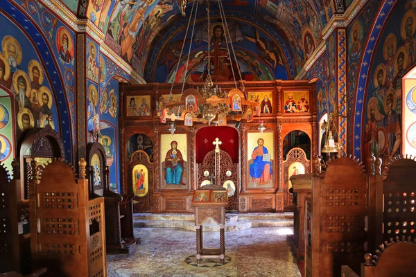 Interiér Kostela Nejsvětější Trojice Dolní Části Kláštera Ostrog Černá Hora — Stock fotografie