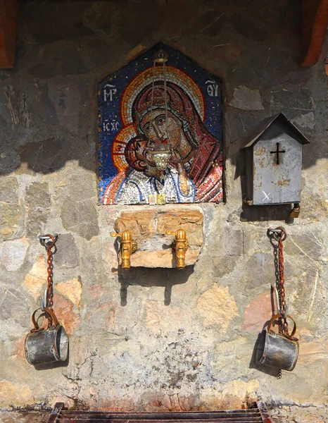 Mosaico Com Nossa Senhora Mosteiro Moracha Montenegro — Fotografia de Stock