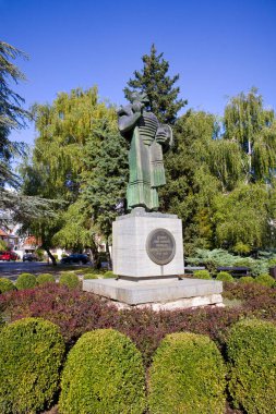 Karadağ 'ın Çetince kentinde lider İvan Crnojeviç' in anıtı