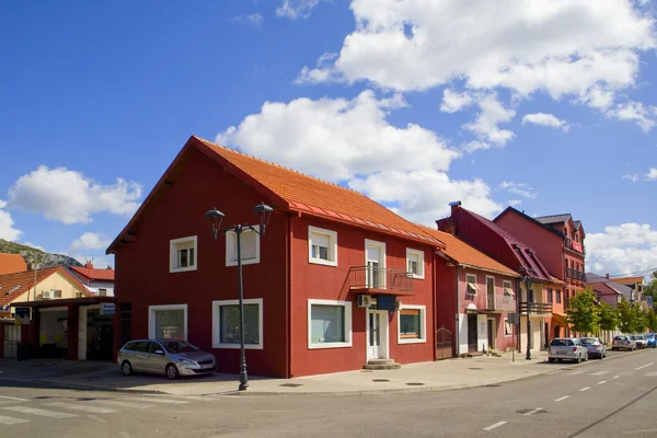 Colorful Houses Main Street Cetinje Montenegro — Stock Photo, Image