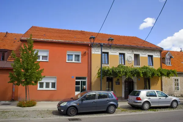 Színes Házak Mentén Főutcán Cetinje Montenegró — Stock Fotó