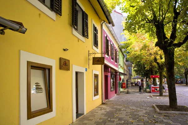 Colorful Houses Main Street Cetinje Montenegro — Fotografia de Stock