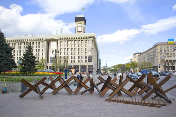 ウクライナのキエフで戦争中の独立広場 — ストック写真