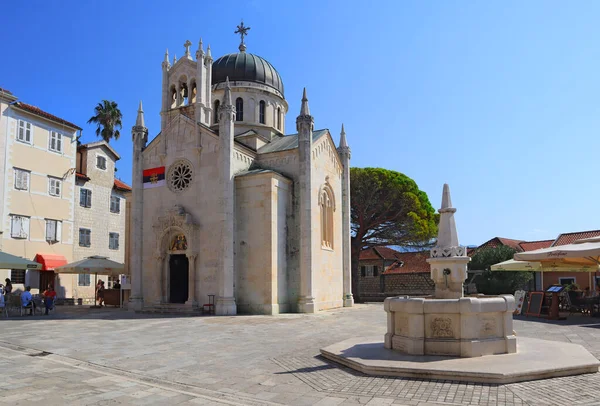 Iglesia Arcángel San Miguel Herceg Novi Montenegro — Foto de Stock