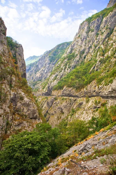Vista Canyon Estrada Montanhas Montenegro — Fotografia de Stock