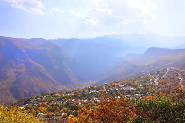 Landschap Met Bergen Bij Het Tatev Klooster Armenië — Stockfoto