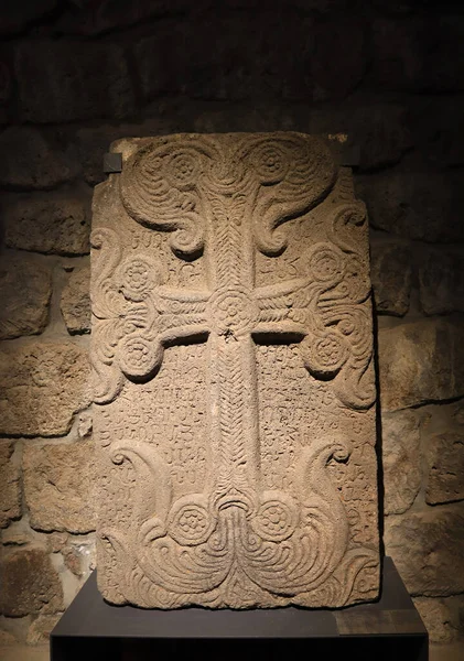 Antico Khachkar Nel Monastero Tatev Armenia — Foto Stock