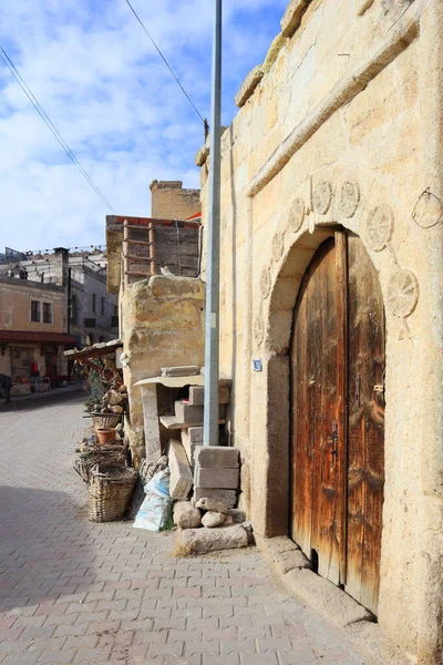 Kapadokya Nın Goreme Ilçesindeki Tarihi Eski Binalar — Stok fotoğraf