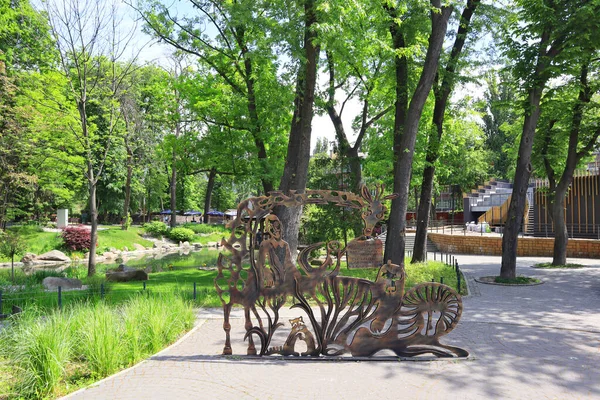 Sculpture in Zoological garden in Kyiv, Ukraine