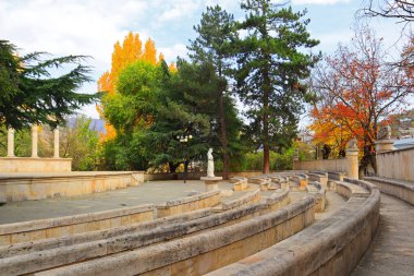 Empty summer theater in autumn time in Dilijan, Armenia