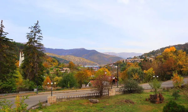 Panorama Dilijan Città Giorno Autunno Armenia — Foto Stock