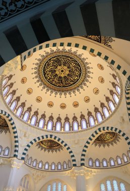 Interior of Melike Hatun Mosque in Ankara, Turkey