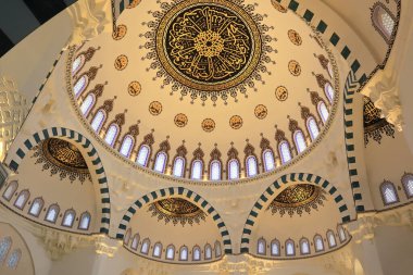 Interior of Melike Hatun Mosque in Ankara, Turkey