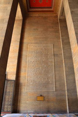 Ankara, Türkiye 'deki Atatürk Anıtmezarının içi