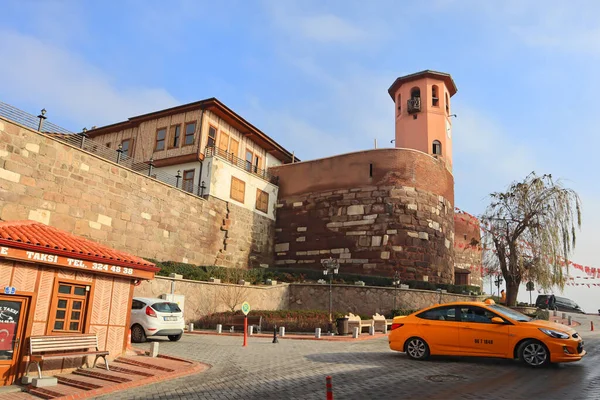 Clock Tower Entrance Gate Kala Fortress Hill Hissar Ankara Turkey — ストック写真