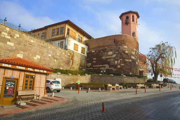Годинникова Вежа Вхід Фортеці Кала Пагорбі Гісар Анкарі Туреччина — стокове фото