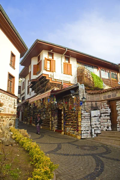 Tienda Recuerdos Centro Con Antiguas Casas Otomanas Cerca Del Castillo —  Fotos de Stock