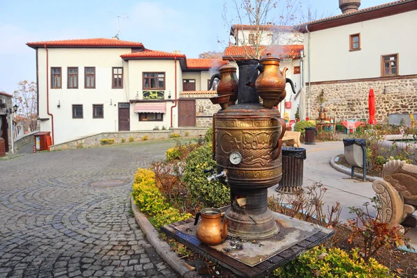 Turkish Wood Burning Samovar Downtown Ankara Turkey — Zdjęcie stockowe