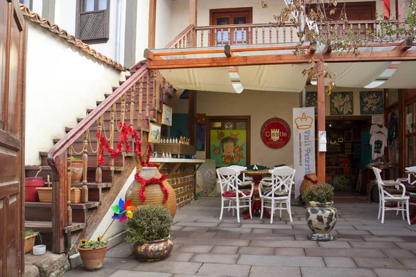 Traditional Street Cafe Downtown Ankara Turkey — Stockfoto