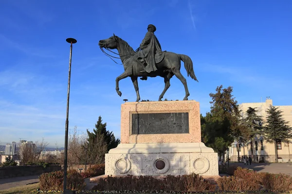 Mounted Ataturk Monument Ethnography Museum Ankara Turkey — Stockfoto