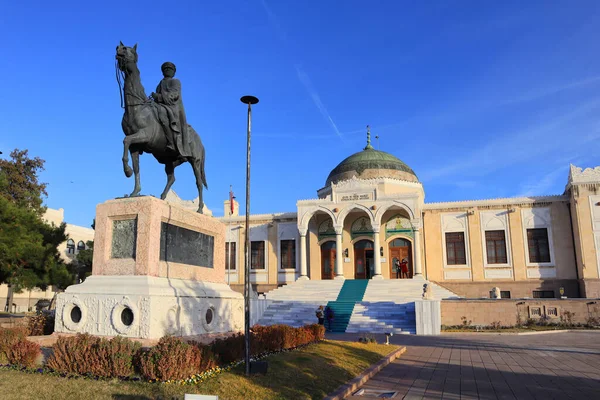 Mounted Ataturk Monument Ethnography Museum Ankara Turkey — Φωτογραφία Αρχείου