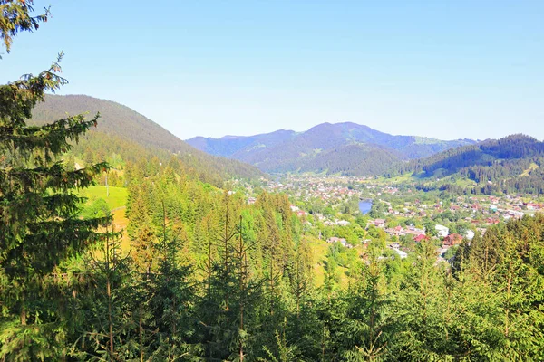 Landscape Carpathian Mountains Verkhovyna Ukraine — Photo