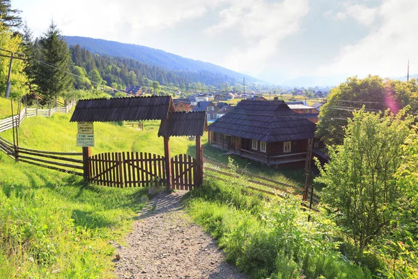 Hut-museum of the film Shadows of Forgotten Ancestors in Verkhovyna, Ukraine