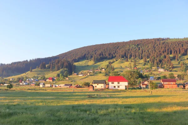 Landscape Carpathian Mountains Sunset Time Verkhovyna Ukraine — Photo