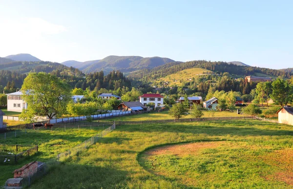 Landscape Carpathian Mountains Sunset Time Verkhovyna Ukraine — Photo