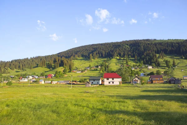 Landscape Carpathian Mountains Sunset Time Verkhovyna Ukraine — Zdjęcie stockowe