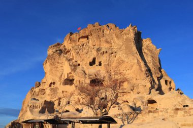 Turkish fortress Uchisar in Cappadocia, Turkey