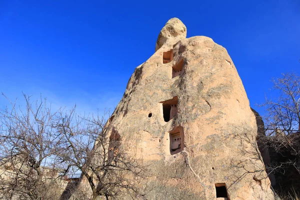 Valley Old Houses Rocks Uchisar Cappadocia Turkey —  Fotos de Stock