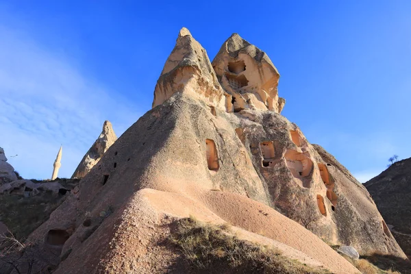 Valley Old Houses Rocks Uchisar Cappadocia Turkey — Stock Photo, Image