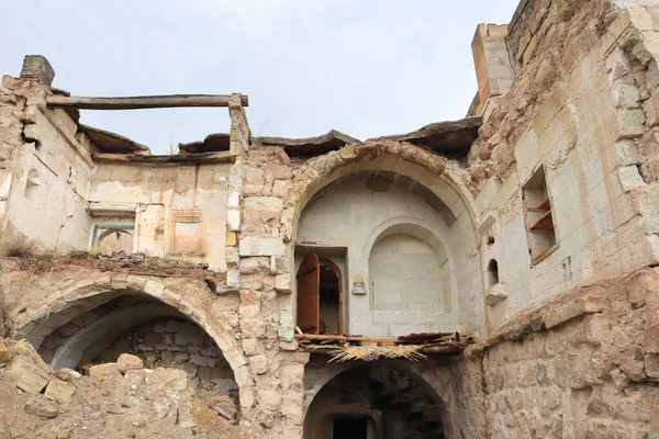 Historical House Downtown Uchisar Cappadocia Turkey — Fotografia de Stock